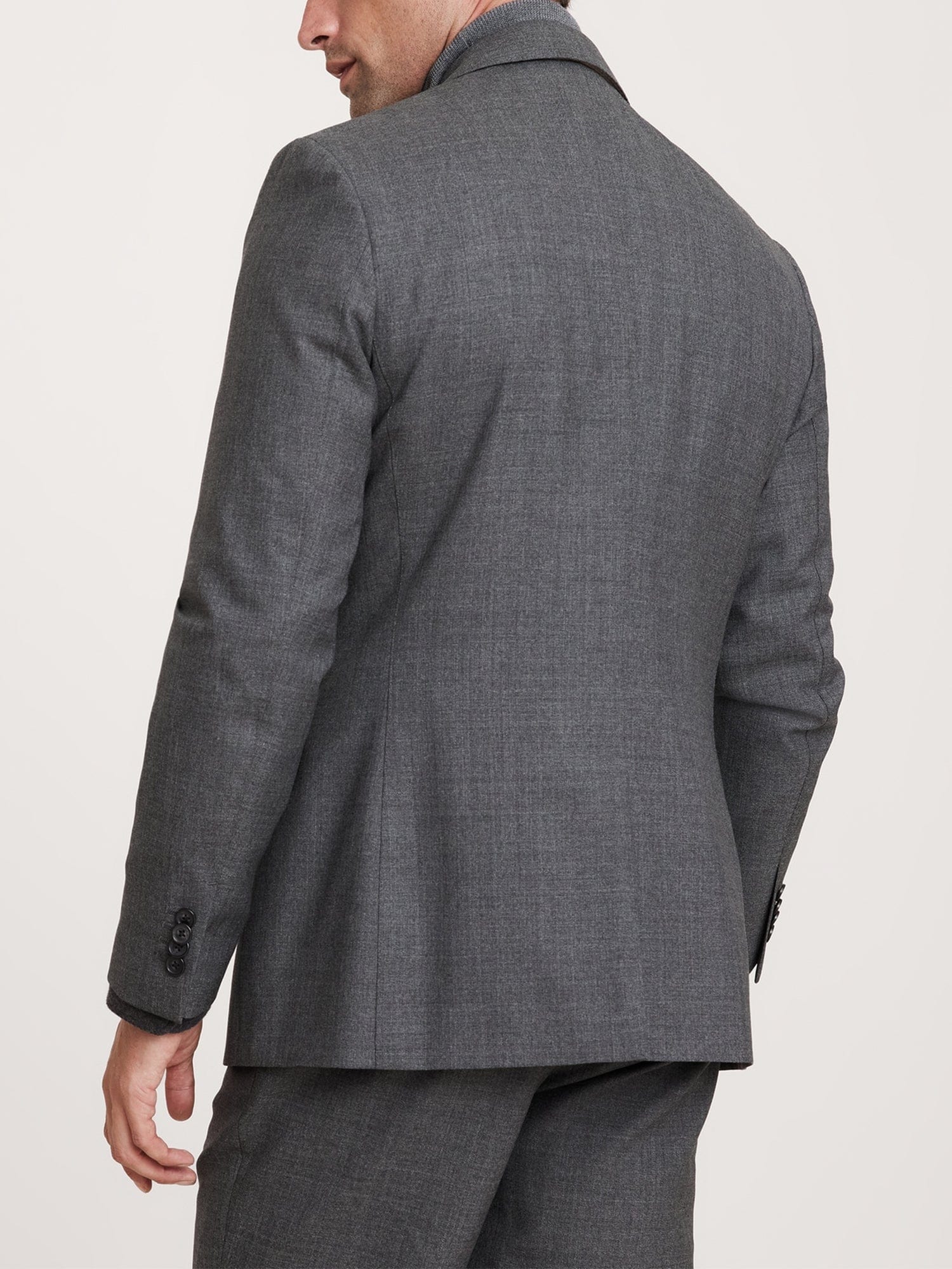 aesido Grey 2 Piece Double Buttons Notch Lapel Business Casual Men's Suits (Blazer+Pants)