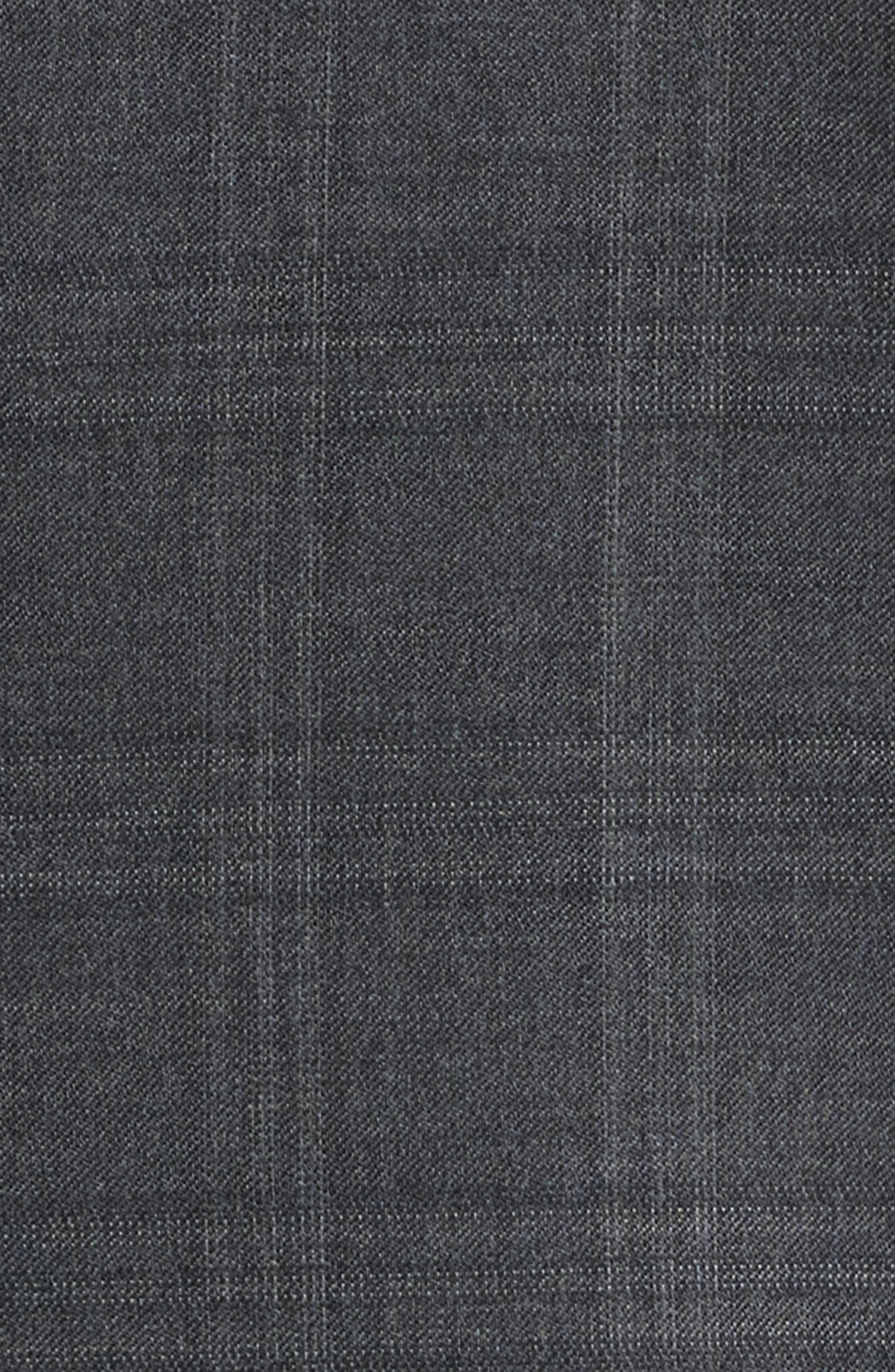 aesido Grey 2 Piece Piaid Notch Lapel Business Men Suit (Blazer+Pants)