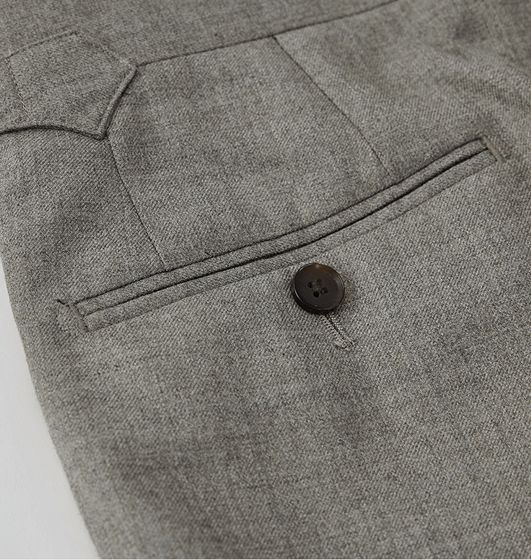 aesido Grey 2 Piece Single Breasted Business Casual Men's Suit Groom Wedding Dress