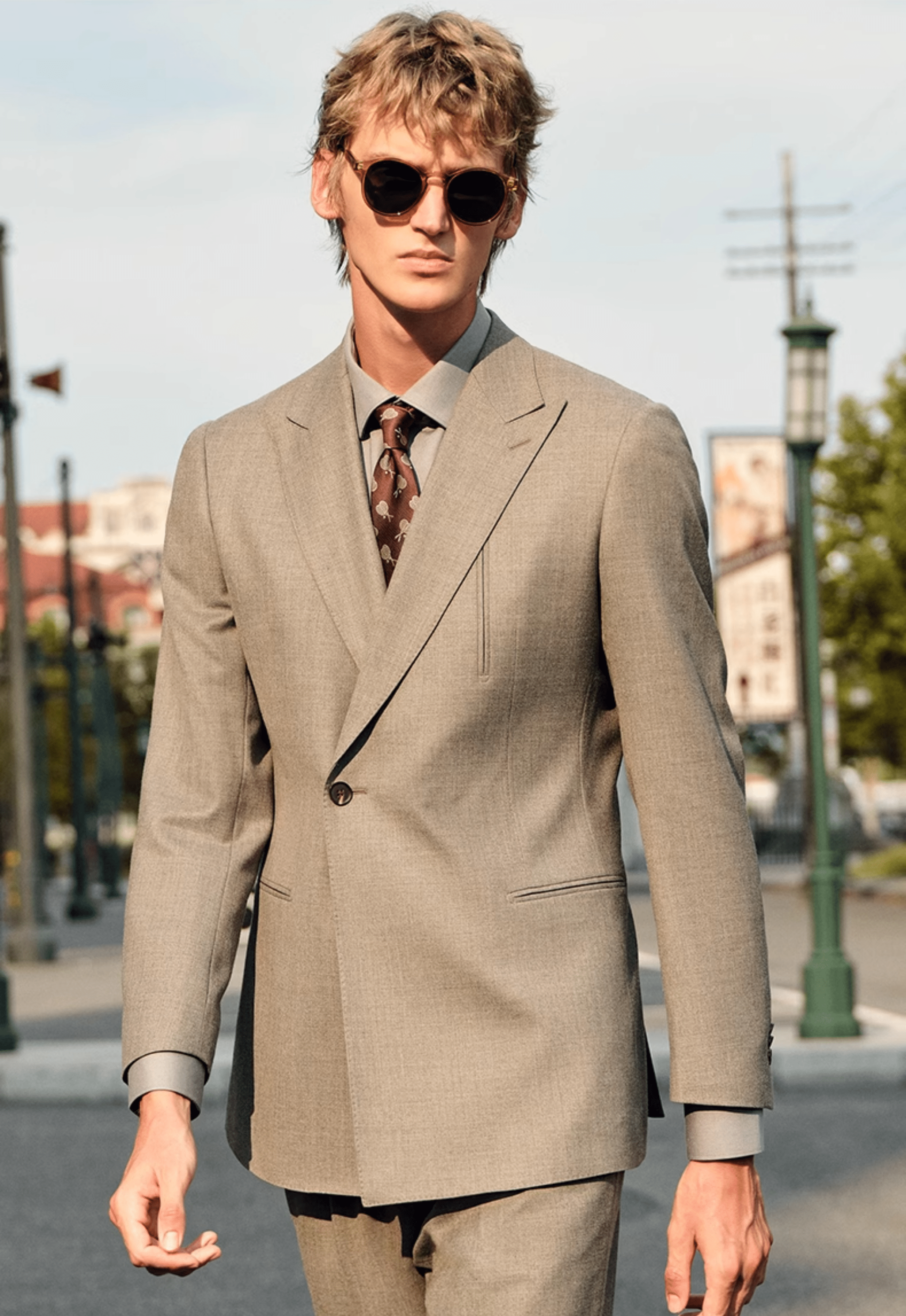 aesido Grey 2 Piece Single Breasted Business Casual Men's Suit Groom Wedding Dress