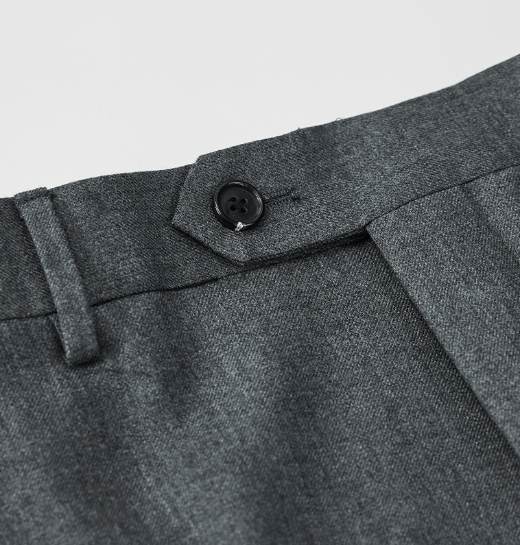 aesido Grey 2 Piece Zhongshan Suit Single Breasted Stand Collar Business Casual Men's Suit