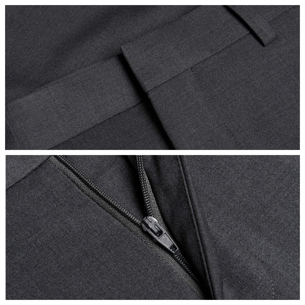 aesido Grey 3 Piece Business Casual Slim Fit Men Suit (Blazer+Pants)