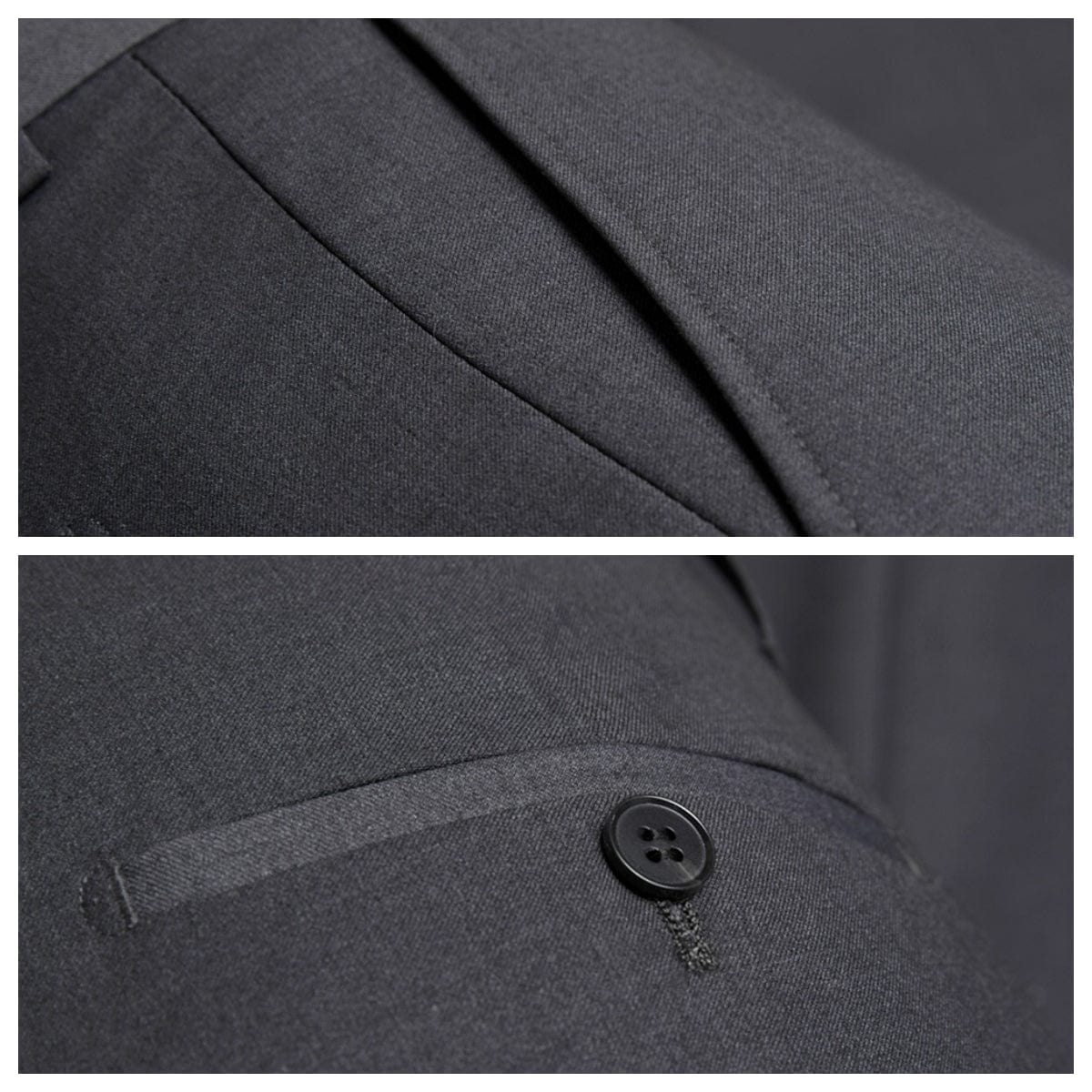 aesido Grey 3 Piece Business Casual Slim Fit Men Suit (Blazer+Pants)