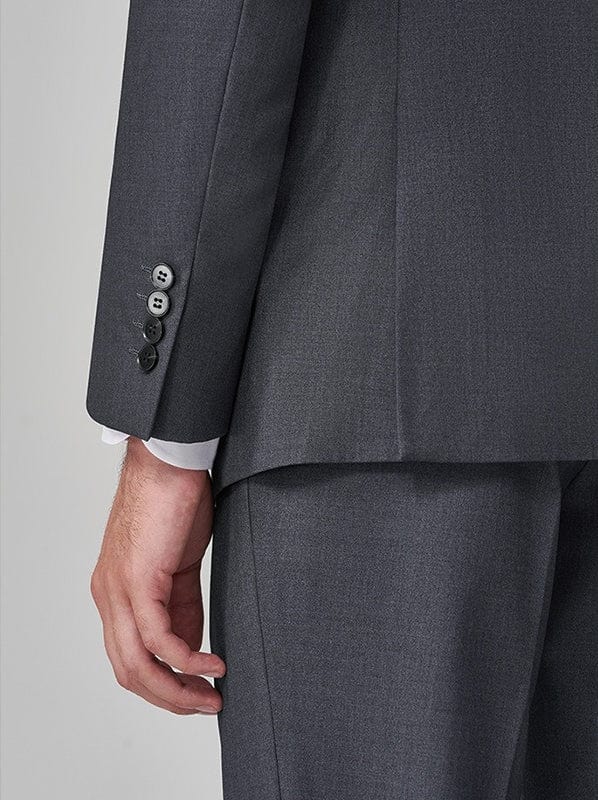 aesido Grey 3 Piece Business Casual Slim Fit Men Suit (Blazer+Pants)