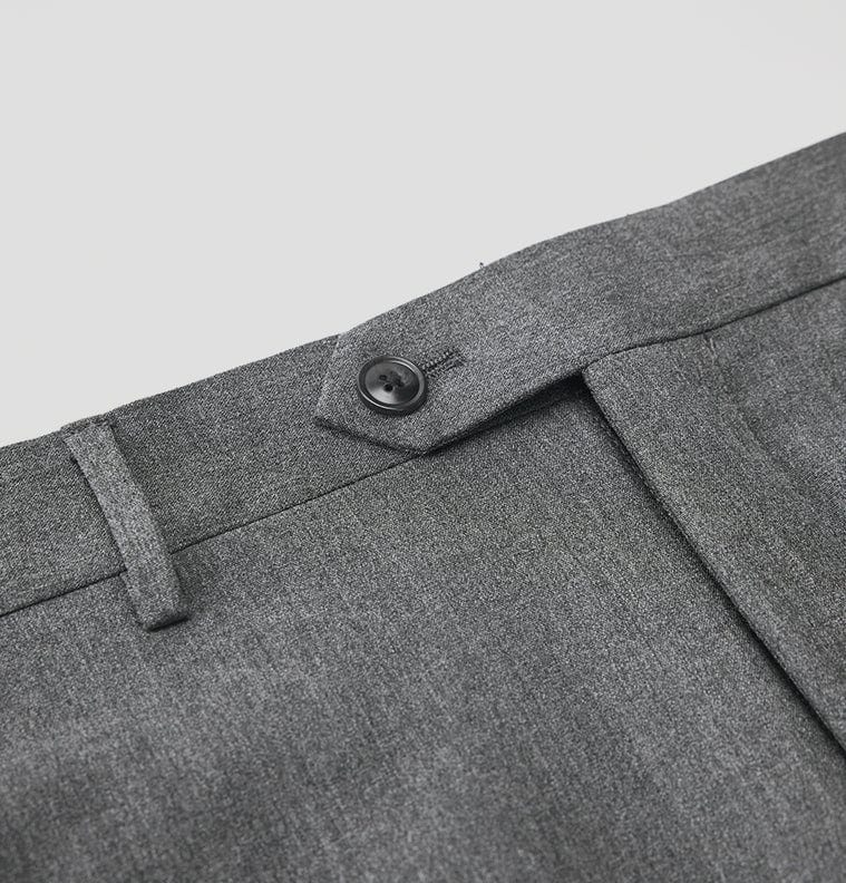 aesido Grey 3 Piece Double Breasted Business Casual Slim Fit Men's Suit Groom Wedding Reception Dress