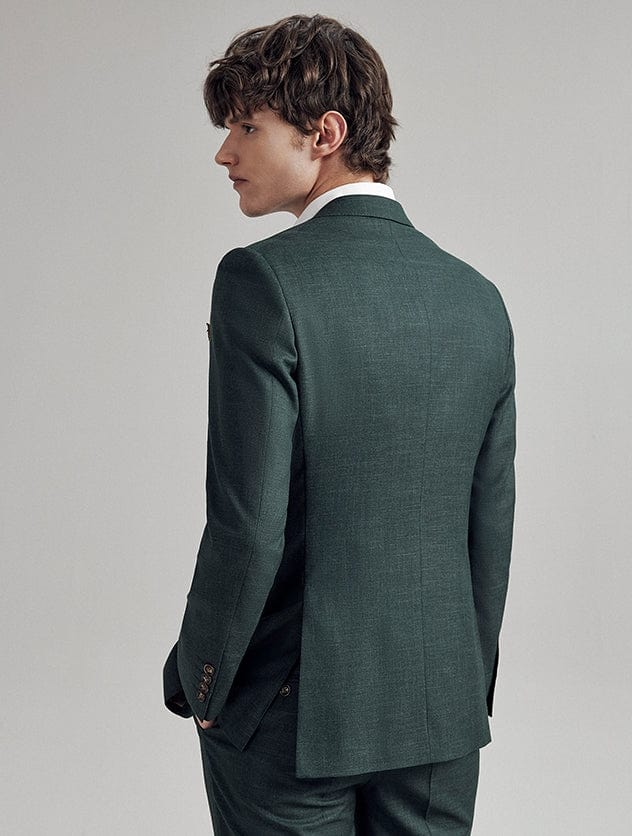 aesido Grey 3 Piece Single Breasted Business Casual Slim Fit Men's Suit