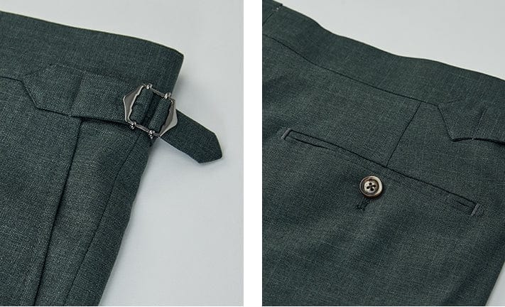 aesido Grey 3 Piece Single Breasted Business Casual Slim Fit Men's Suit