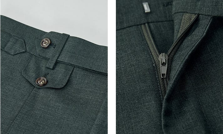 aesido Grey 3 Piece Single Breasted Business Casual Slim Fit Men's Suit