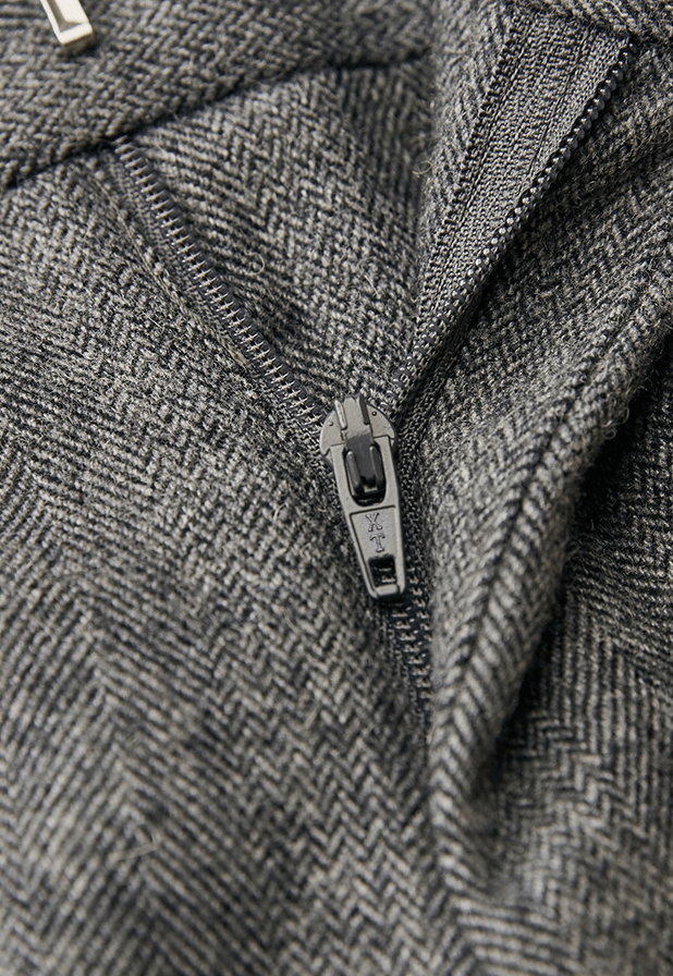 aesido Grey Three Piece Business Casual Men's Suit Groom Wedding Dress