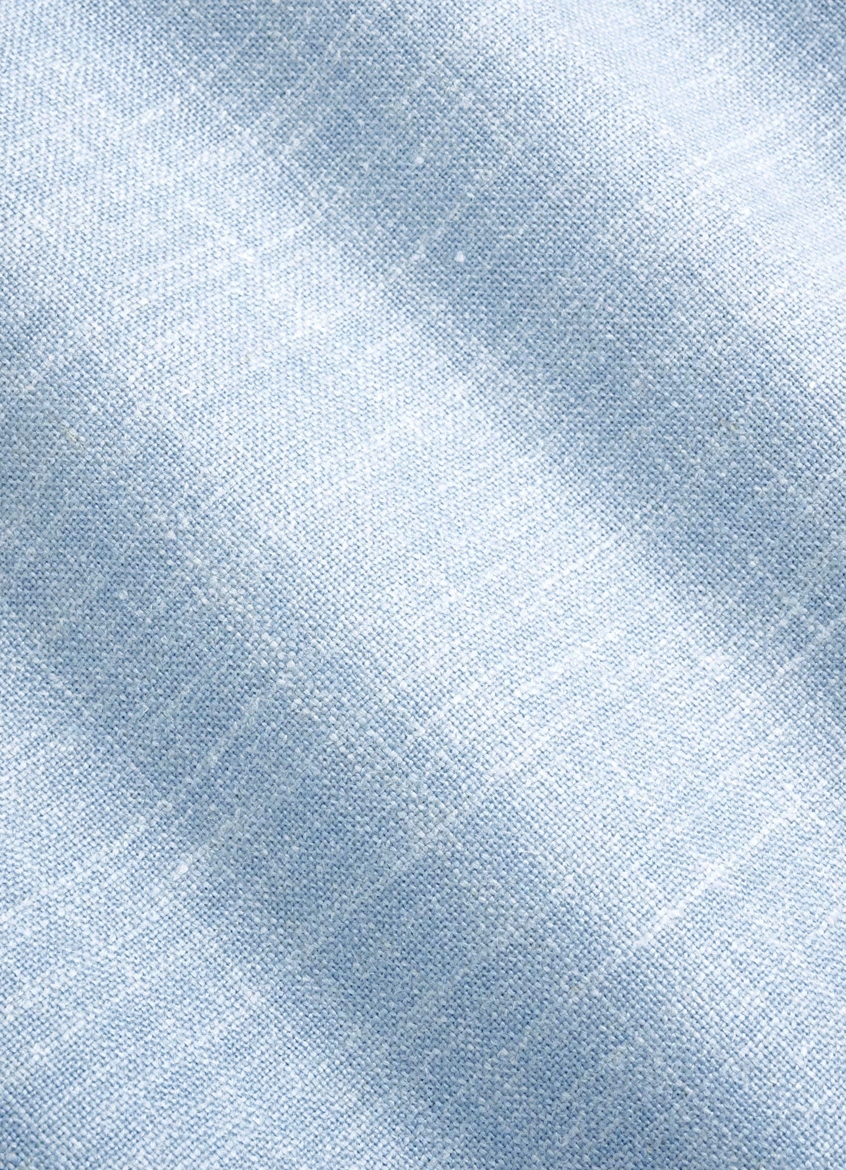 aesido Light Blue 2 Piece Summer Linen Double Button Casual Slim Fit Men Suit (Blazer+Pants)