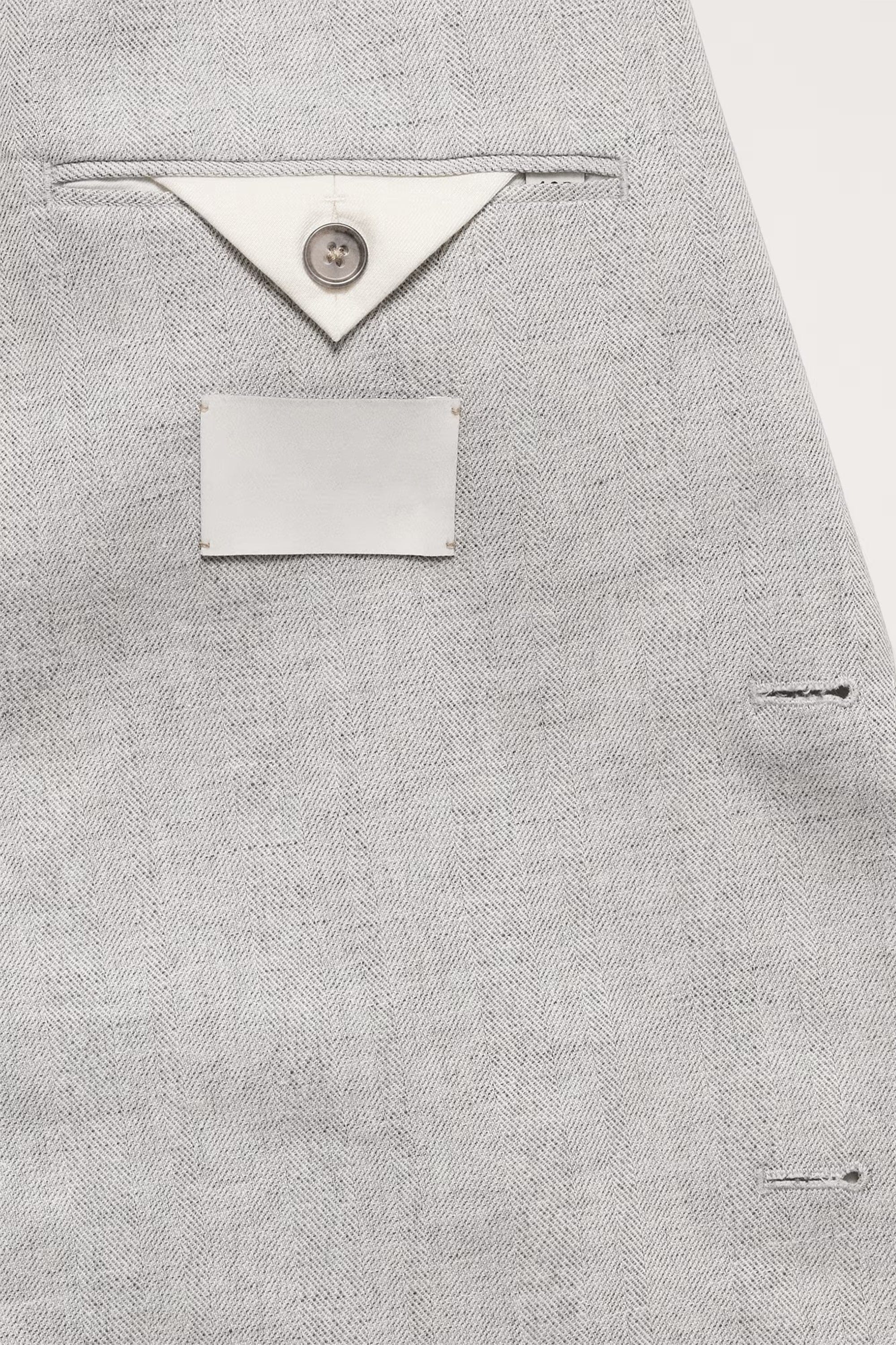 aesido Light Grey 2 Piece Herringbone Double Button Business Casual Men Suit (Blazer+Pants)