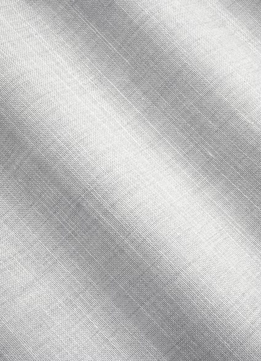 aesido Light Grey 2 Piece Summer Linen Double Button Business Casual Men Suit (Blazer+Pants)