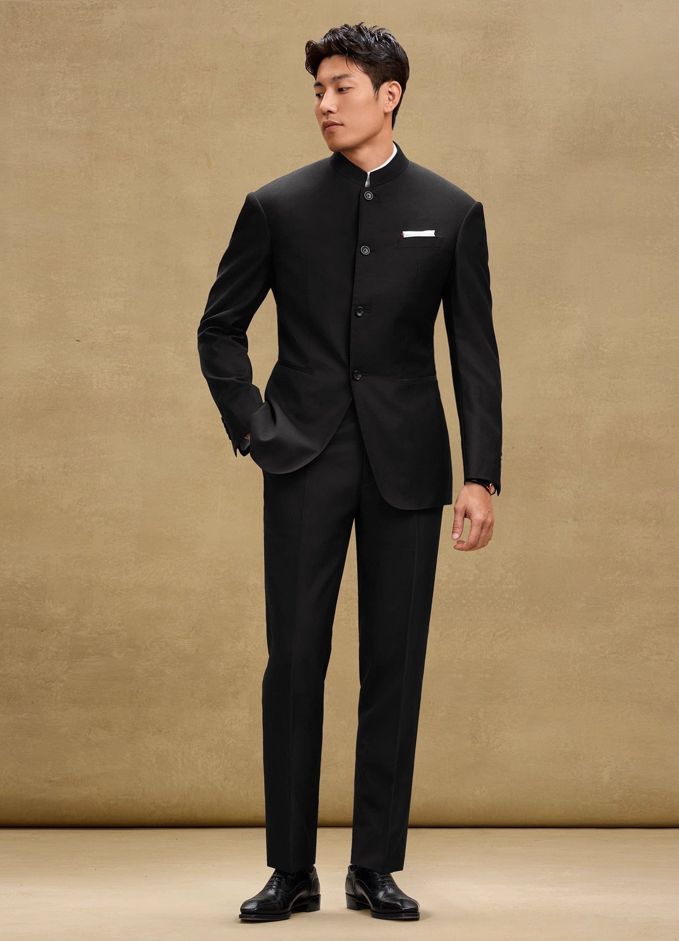 aesido Men’s 2 Piece Zhongshan Suit Set (Blazer + Pants)