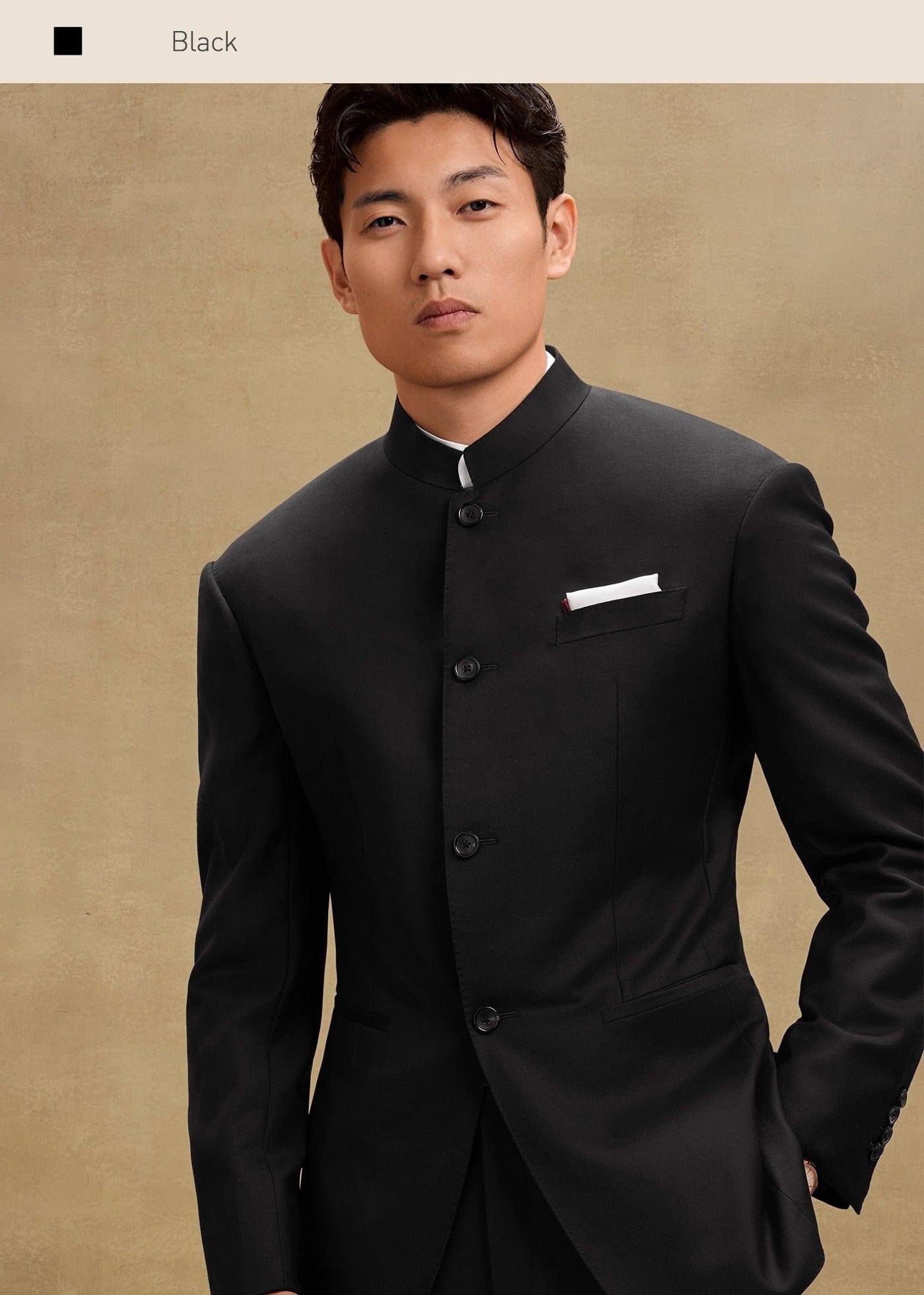 aesido Men’s 2 Piece Zhongshan Suit Set (Blazer + Pants)