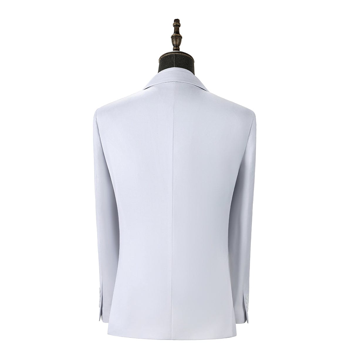 aesido Men's 3 Piece Contrast Suit White Blazer With Champagne Notch Lapel Tuxedo