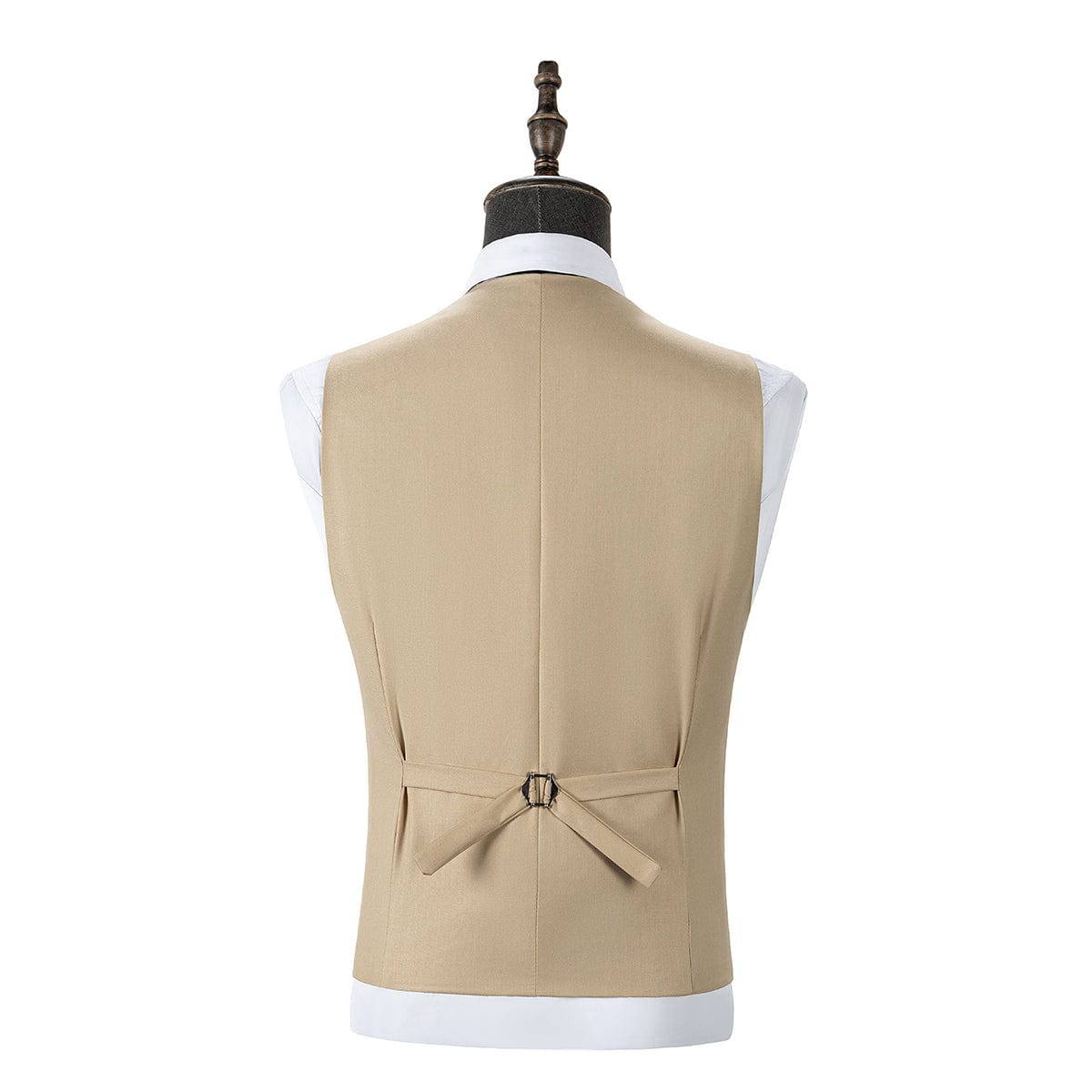 aesido Men's 3 Piece Contrast Suit White Blazer With Champagne Notch Lapel Tuxedo