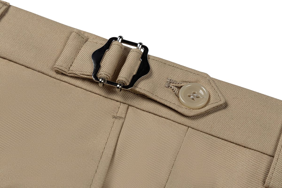 aesido Men's 3 Piece Contrast Suit White Blazer With Champagne Notch Lapel Tuxedo