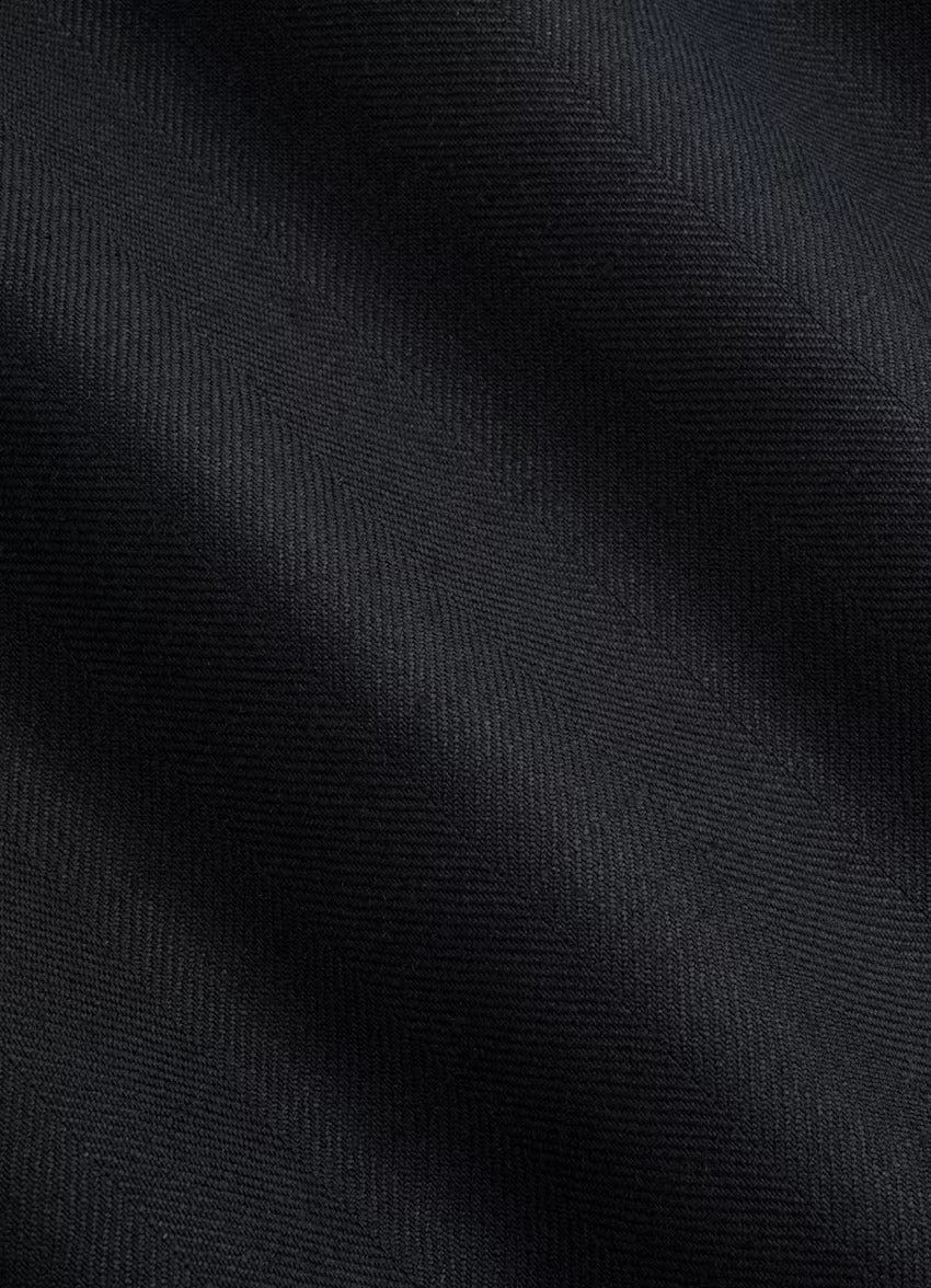 aesido Men's Black Twill Wool Suit Classic 2 Piece (Blazer+Pants)