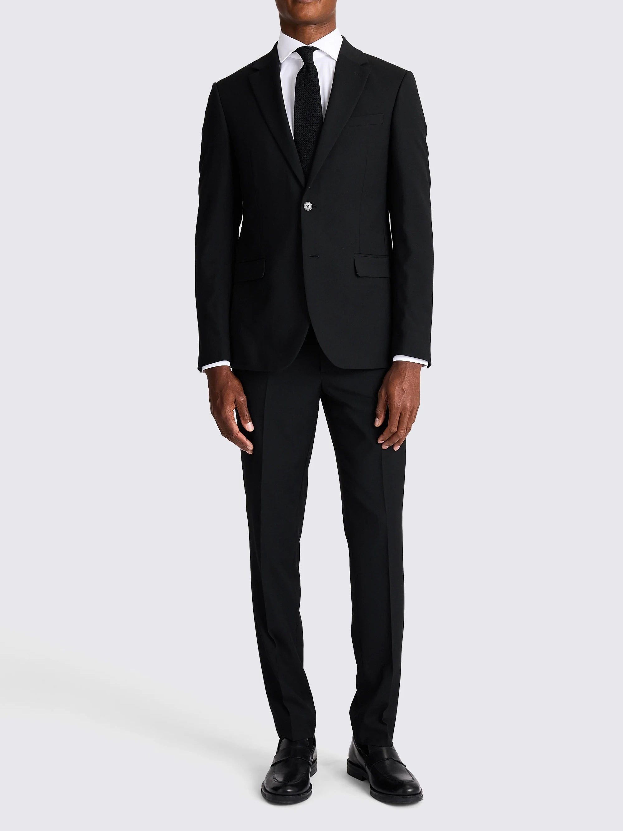 aesido Men’s Black Two-Piece Suit Set – Blazer & Pants