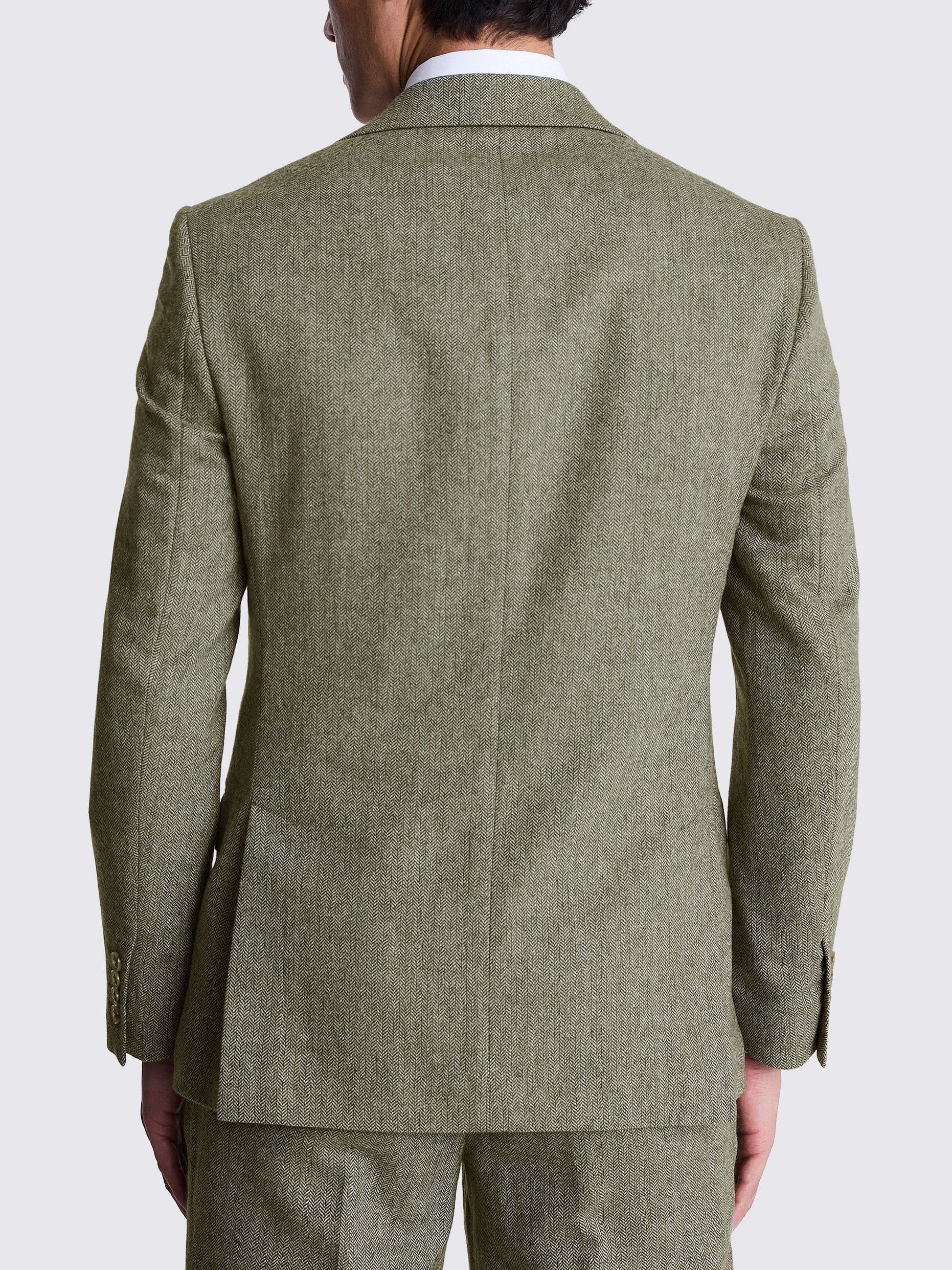 aesido Men’s Herringbone Two-Piece Suit – Blazer & Pants | Notch Lapel