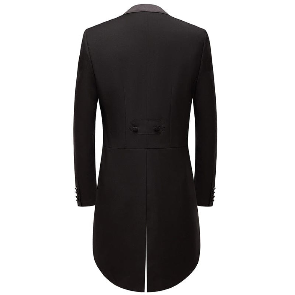 aesido Men's Suit 3 Pieces Peak Lapel Single Button Tuxedo (Blazer+Vest+Pants)