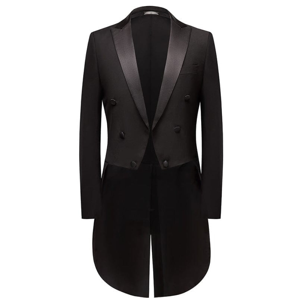 aesido Men's Suit 3 Pieces Peak Lapel Single Button Tuxedo (Blazer+Vest+Pants)