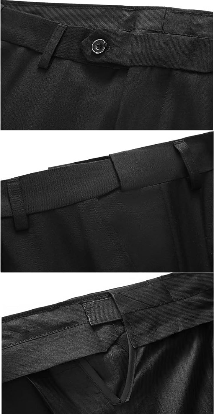 aesido Men's Suit 3 Pieces Peak Lapel Single Button Tuxedo (Blazer+Vest+Pants)