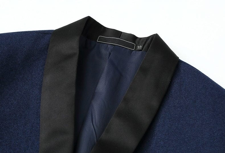 aesido Men's Wool Blend Tweed 3-Piece Suit – Peak Lapel Blazer, Vest & Pants