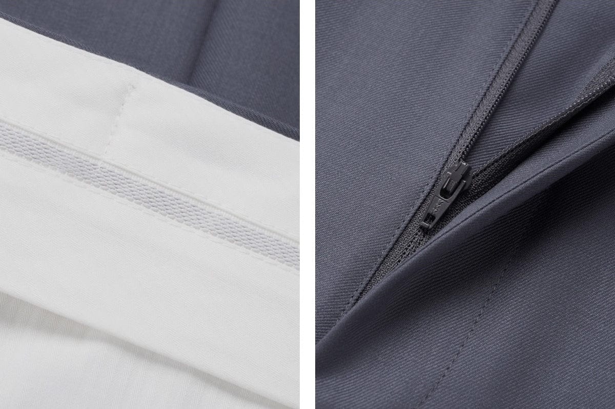 aesido Mens Slate Gray Two Piece Slim Fit Suit Modern Business Wedding Interview Outfit