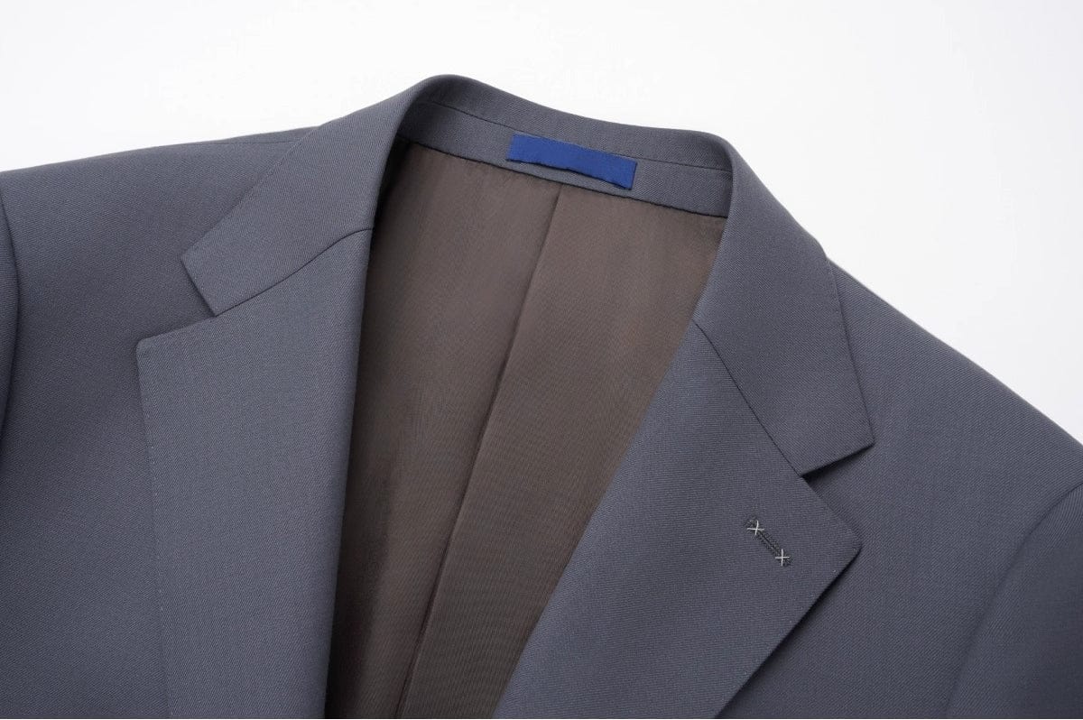 aesido Mens Slate Gray Two Piece Slim Fit Suit Modern Business Wedding Interview Outfit