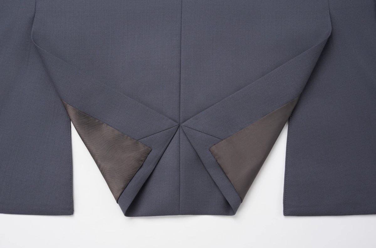 aesido Mens Slate Gray Two Piece Slim Fit Suit Modern Business Wedding Interview Outfit