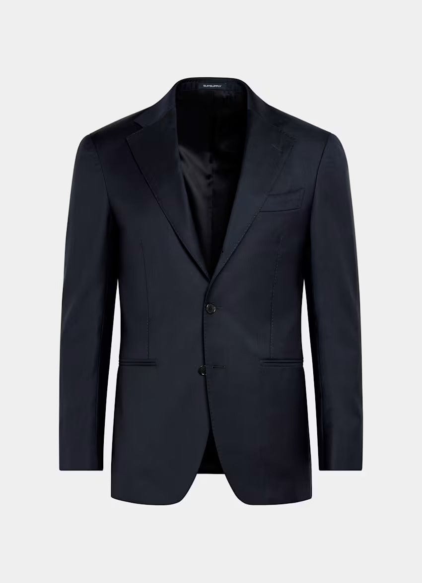 aesido Navy 2 Piece Double Button Business Slim Fit Men Suit (Blazer+Pants)