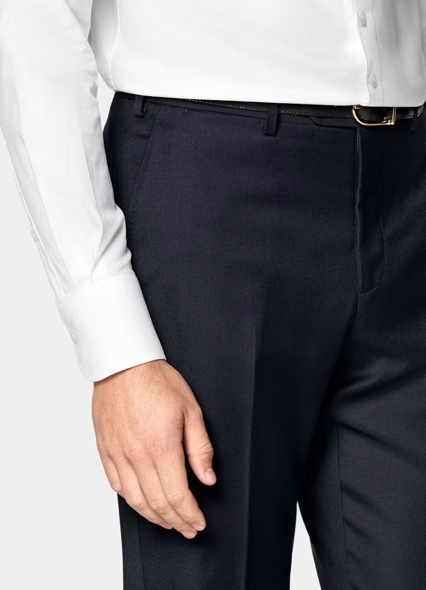 aesido Navy 2 Piece Double Button Business Slim Fit Men Suit (Blazer+Pants)