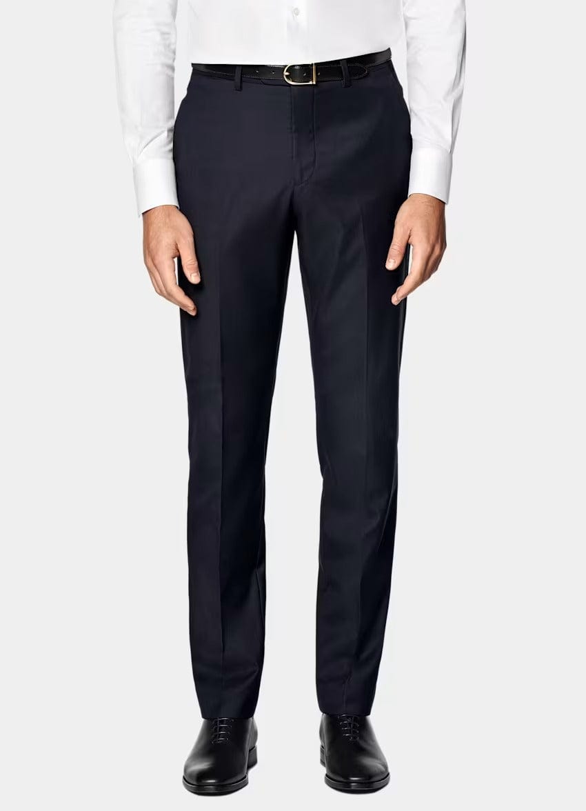 aesido Navy 2 Piece Double Button Business Slim Fit Men Suit (Blazer+Pants)
