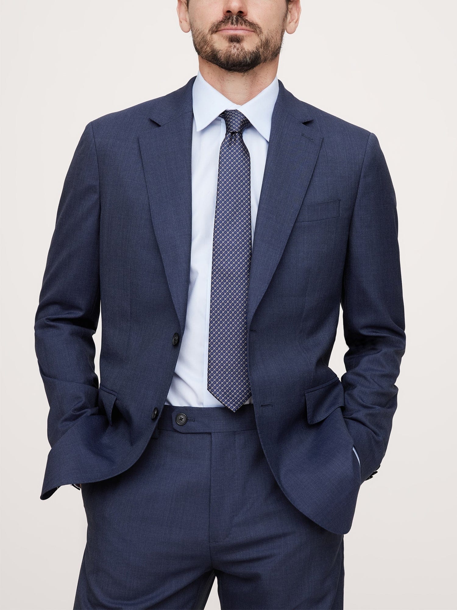 aesido Navy 2 Piece Double Buttons Notch LapelBusiness Casual Men's Suits (Blazer+Pants)