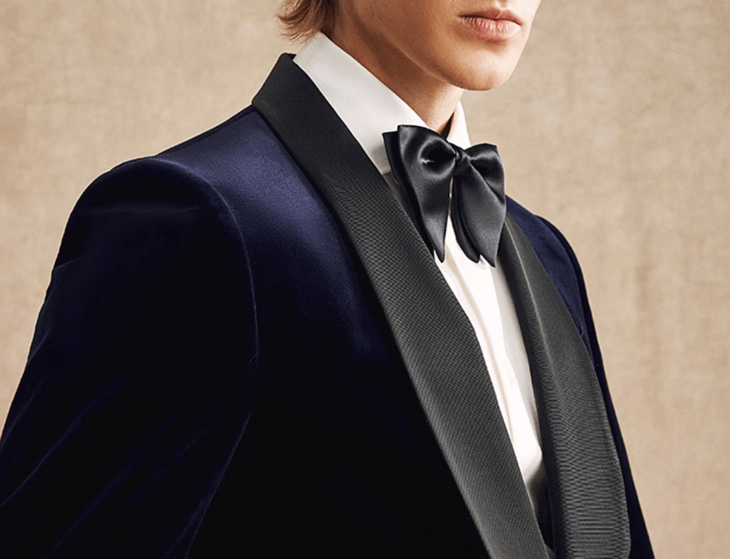 aesido Navy 2 Piece Velvet Shawl Lapel Single Button Men's Suit Business Slim Groom Wedding Suit