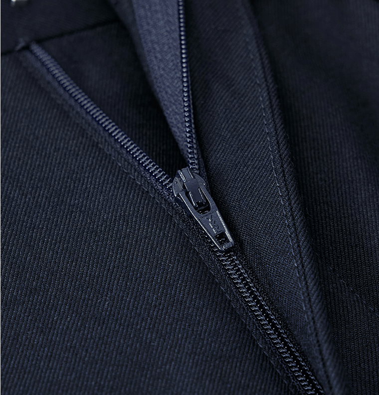 aesido Navy 2 Piece Zhongshan Suit Single Breasted Stand Collar Business Casual Men's Suit