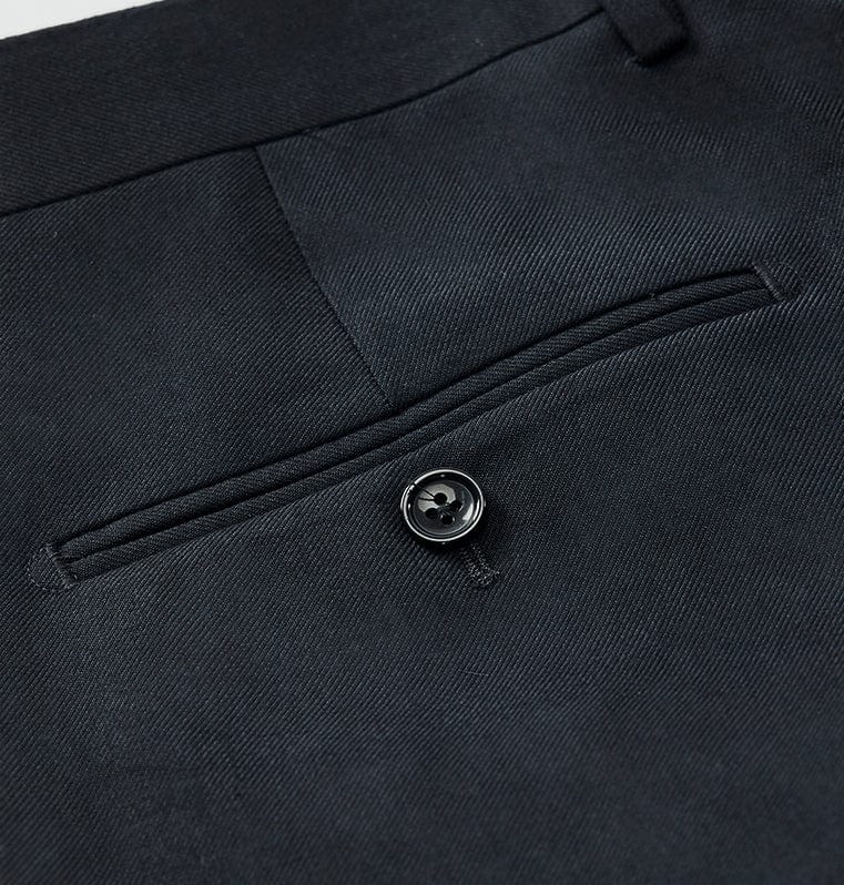 aesido Navy 3 Piece Double Breasted Business Men's Suit Groom Wedding Dress