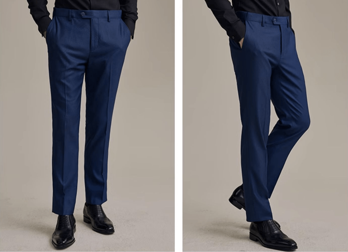 aesido Navy Three Piece Business Casual Slim Men's Suit Groom Wedding Banquet Dress