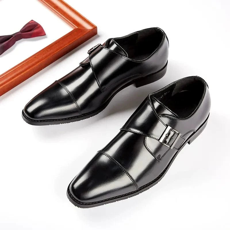 aesido New Men's Genuine Leather Business Shoes