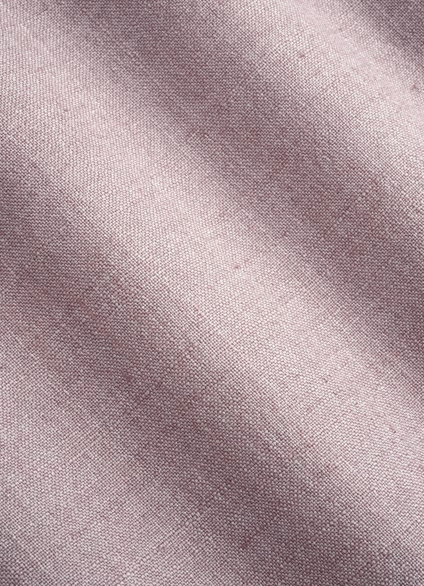 aesido Purple 2 Piece Summer Linen Double Button Casual Slim Fit Men Suit (Blazer+Pants)