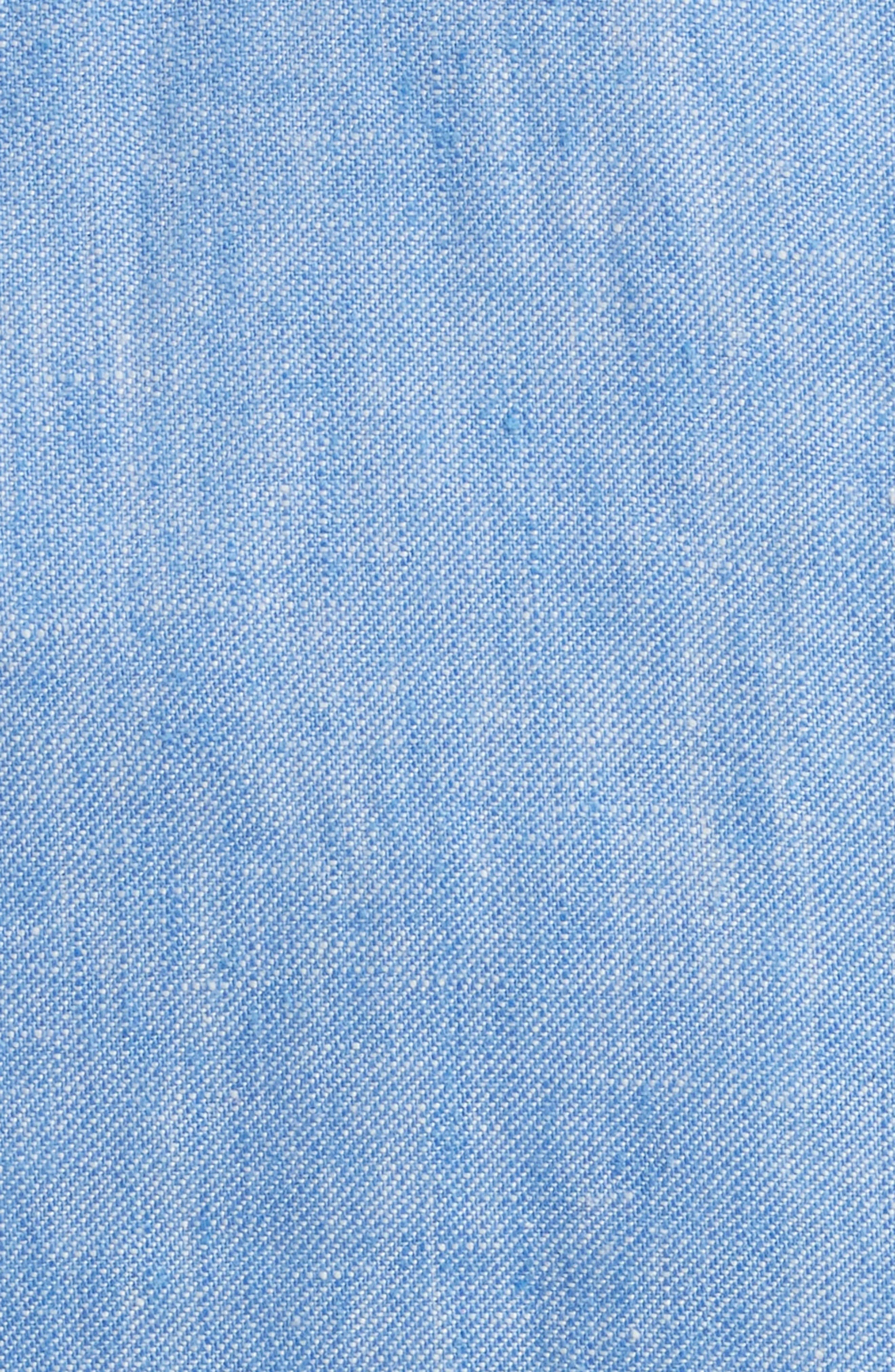 aesido Summer Blue 2 Piece Linen Double Button Business Casual Men Suit (Blazer+Pants)