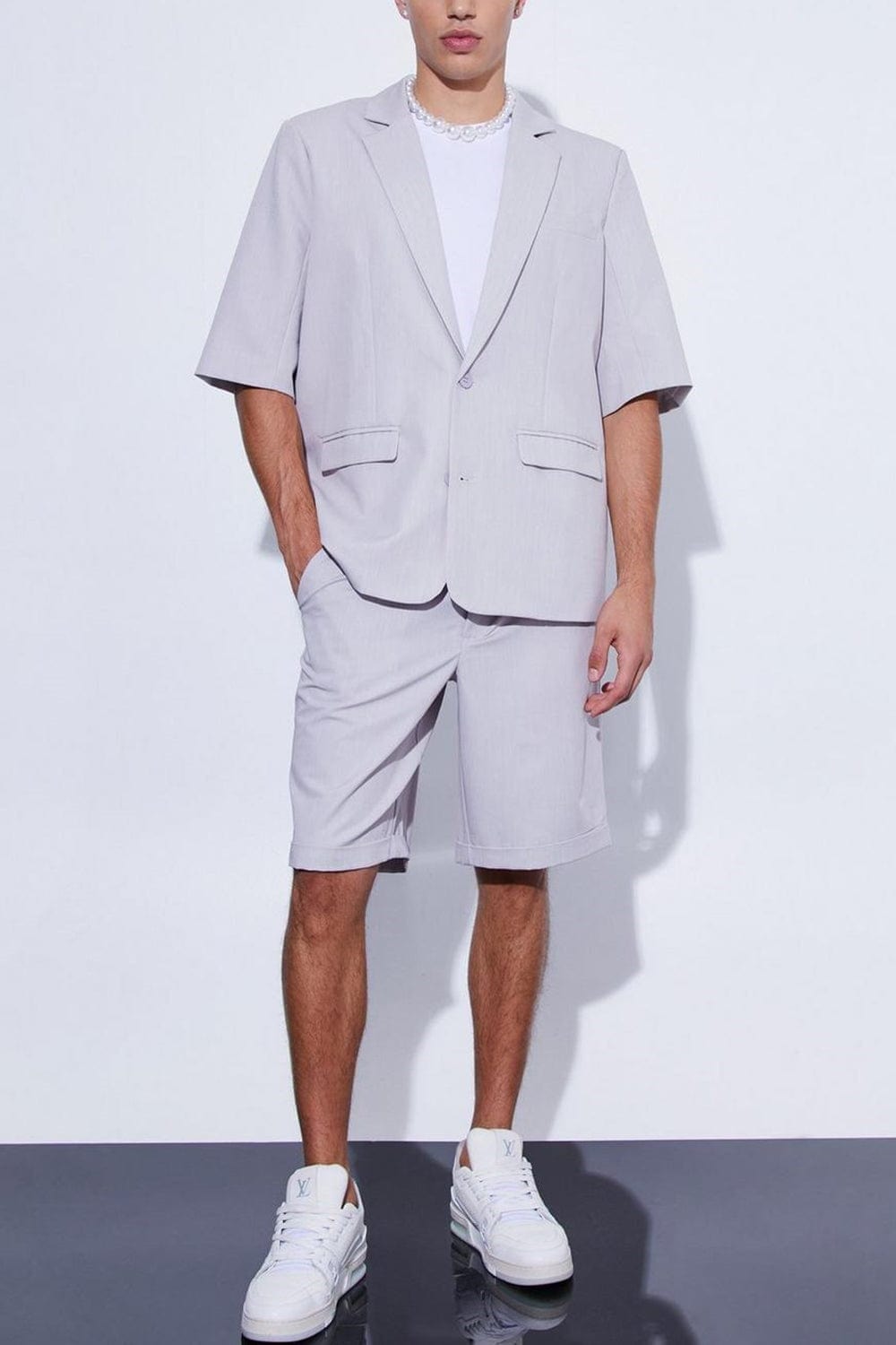 Men White Blazer And Shorts Summer Beach White Men Suits Casual