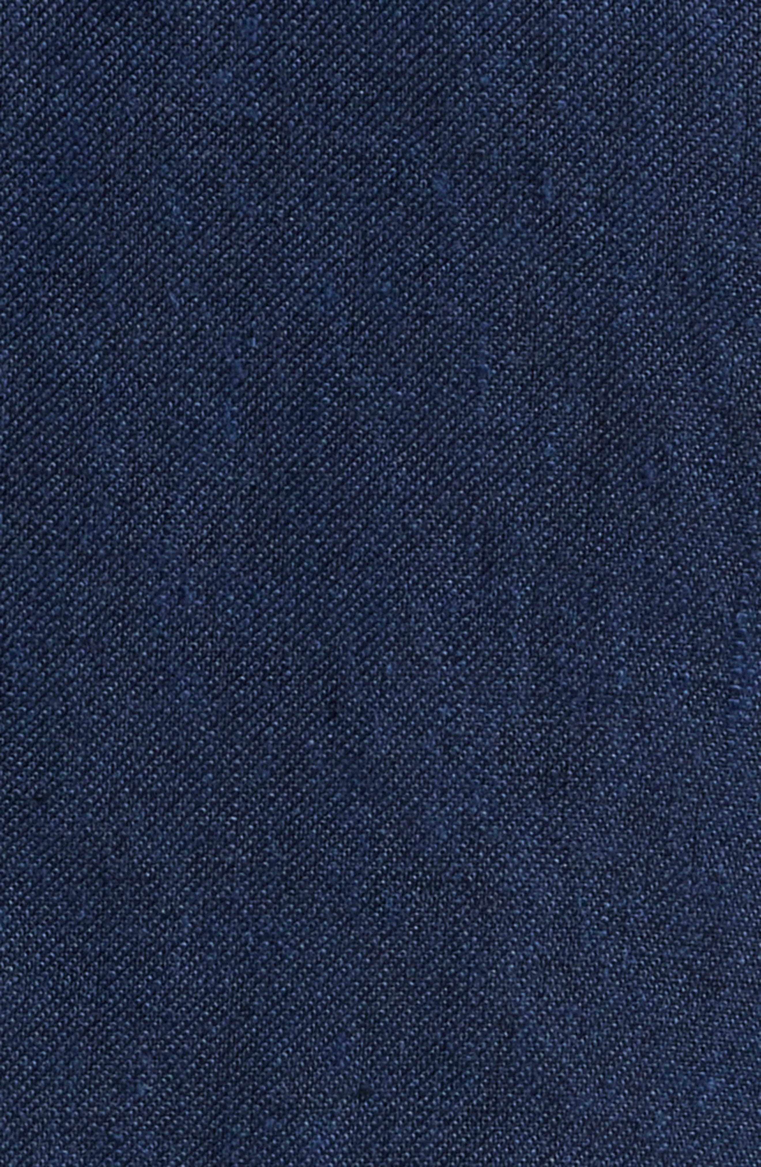 aesido Summer Navy 2 Piece Linen Double Button Business Casual Men Suit (Blazer+Pants)