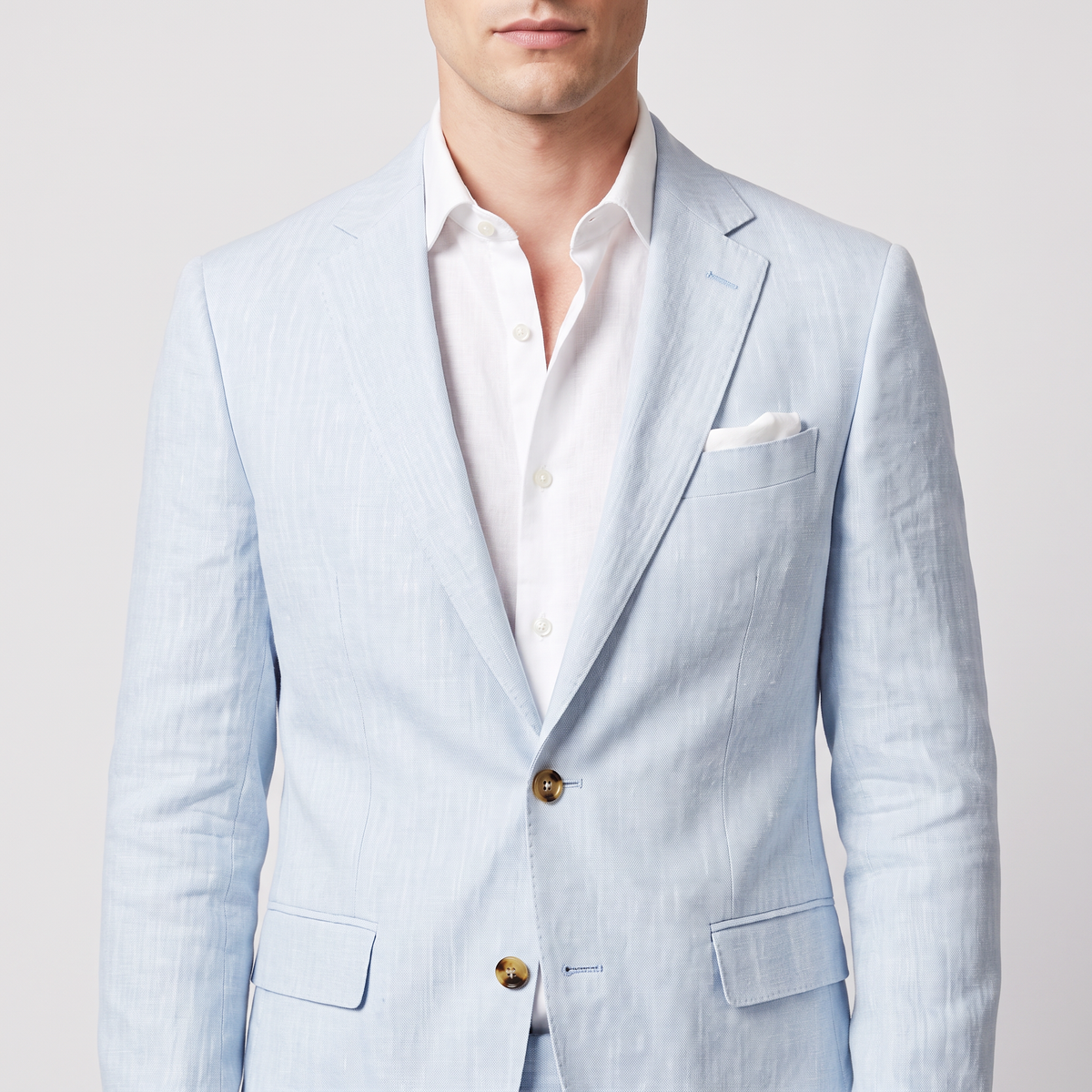 Aesido Men's 2 Pieces Linen Notch Lapel Men’s Suits (Blazer + Pants)