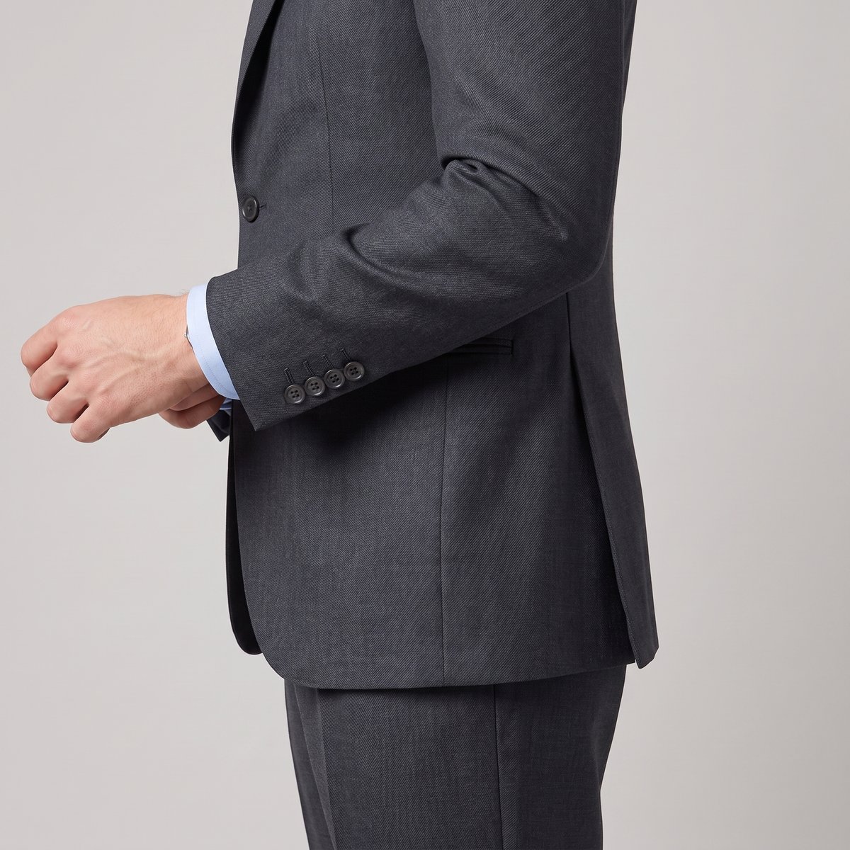 Aesido Business Men's 2 Pieces Notch Lapel Business Casual Men's Suit  (Blazer+Pants)