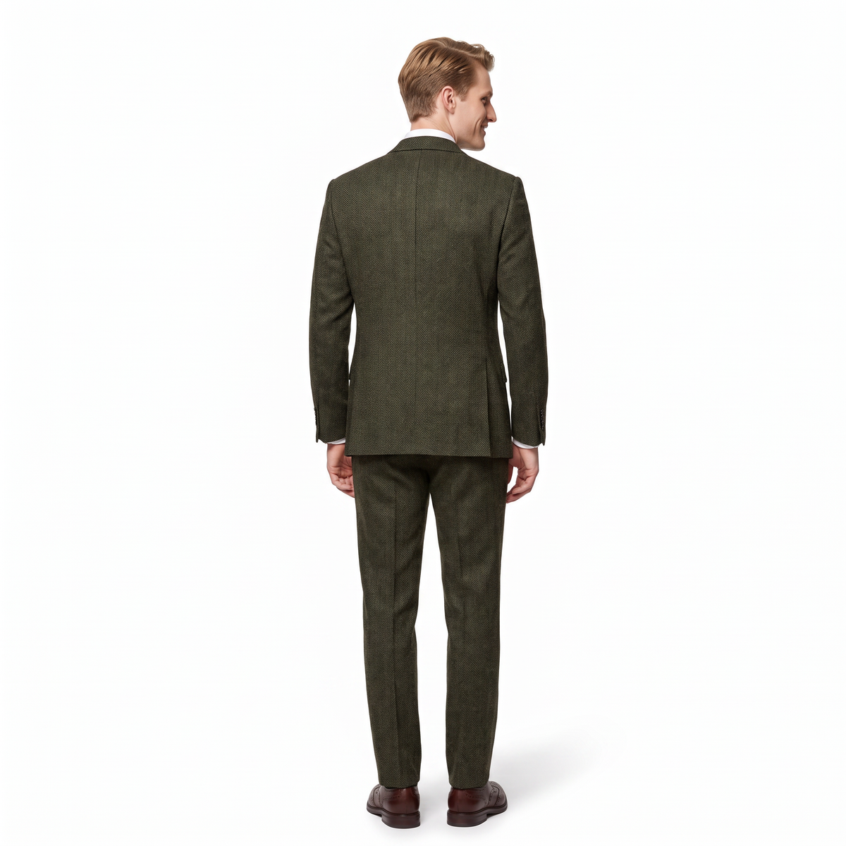 Aesido 3 Pieces Notch Lapel Business Casual Slim Fit Men's Suit (Blazer+Vest+Pants)