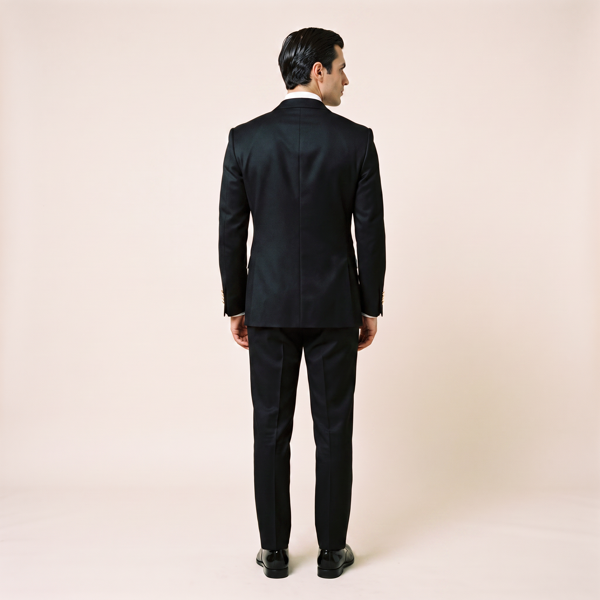 Aesido 2 Pieces Men‘s Slim Fit Double Breasted Peak Lapel Flat Suits For Wedding (Blazer+Pants)