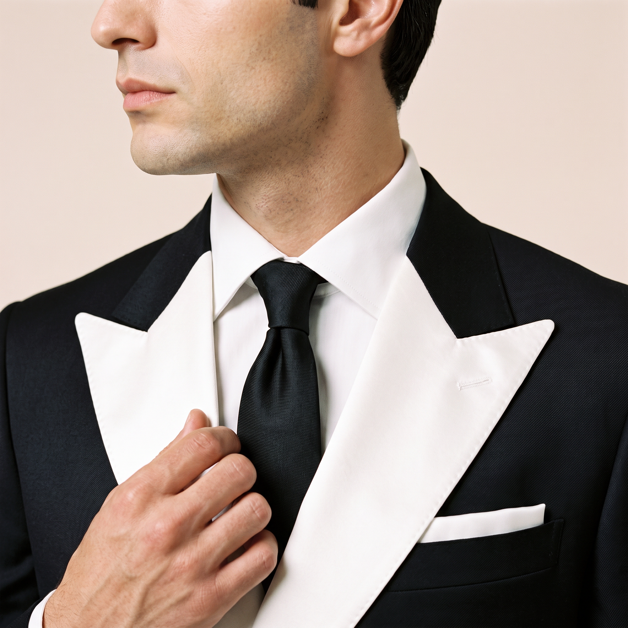 Aesido 2 Pieces Men‘s Slim Fit Double Breasted Peak Lapel Flat Suits For Wedding (Blazer+Pants)
