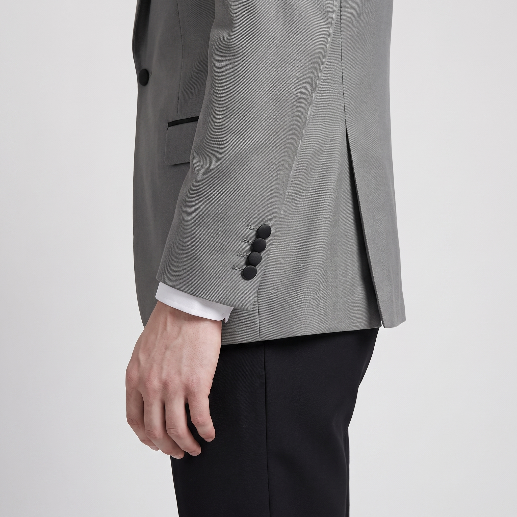 Aesido Formal 3 Pieces Mens Suit Flat Shawl Lapel Tuxedos (Blazer+vest+Pants)